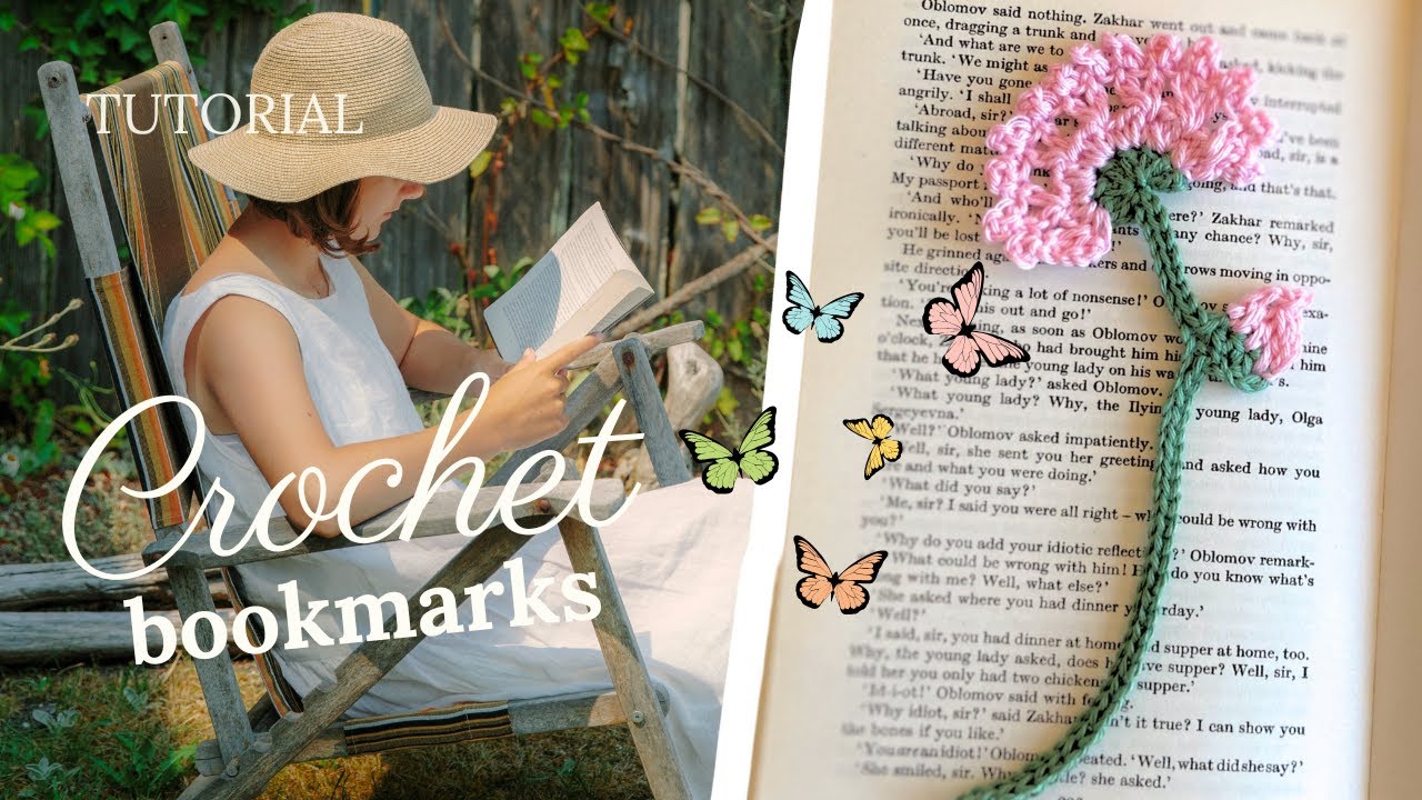 Вязаная крючком закладка для книг в виде прессованного цветка 🌸🍃 – подарок своими руками, вдохнов...