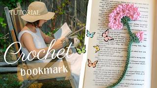 Crochet Pressed Flower Bookmark 🌸🍃 – A Poetry-Inspired DIY Gift (Tutorial!)