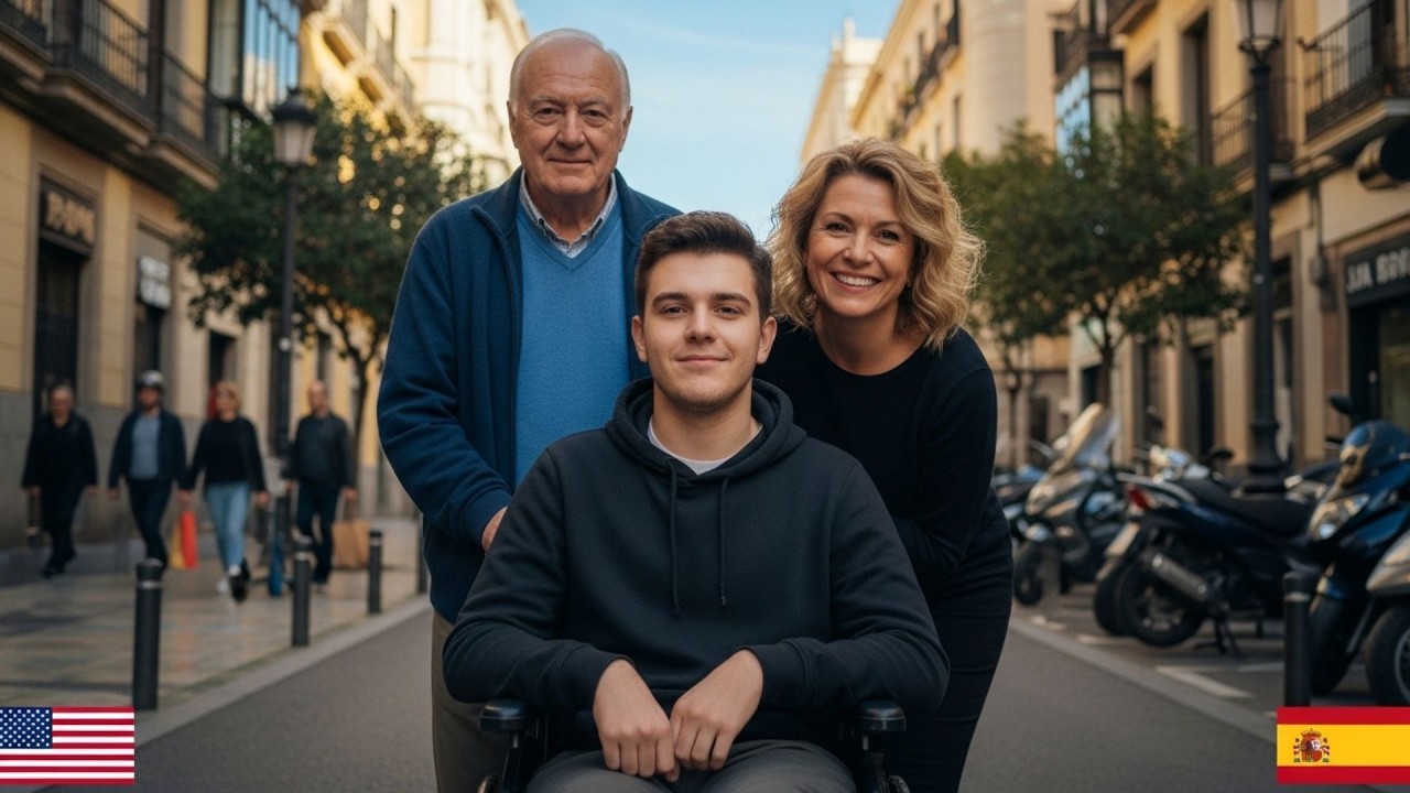 Temíamos llevar a nuestro hijo discapacitado a Madrid familia de Harvard llora de emoción