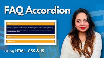FAQ Accordion using HTML CSS and JavaScript || DesignWithRehana
