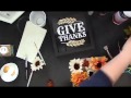 How to: Stenciled Give Thanks Shadow Box
