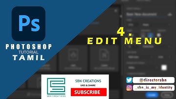 Edit Menu |  Photoshop Tutorial Tamil
