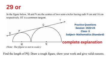 In the figure below, M and N are the centres of two semi-circles having radii 9 cm and 16 cm