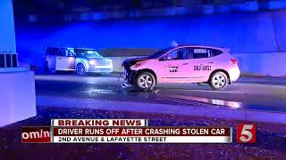 Driver Of Stolen SUV Runs Red Light, Crashes Into Taxi