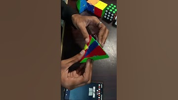 A trivial 2 seconds pyraminx solve #rubikscube #pyraminx #viral #shorts