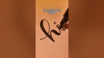 how i do calligraphy with a normal pen! TikTok challenge by @letteredbylia