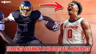 ILLINOIS' TERRENCE SHANNON JR WAS A MATCHUP NIGHTMARE ON THE FOOTBALL FIELD IN HS 🏈 🔥