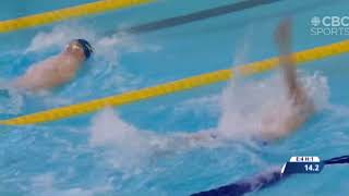 Men’s 100m backstroke prelims heat 1 Canadian Olympic Trials 2021