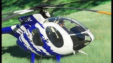 Microsoft Flight Simulator Shrike Simulations 530F Helicopter at LFHU Area