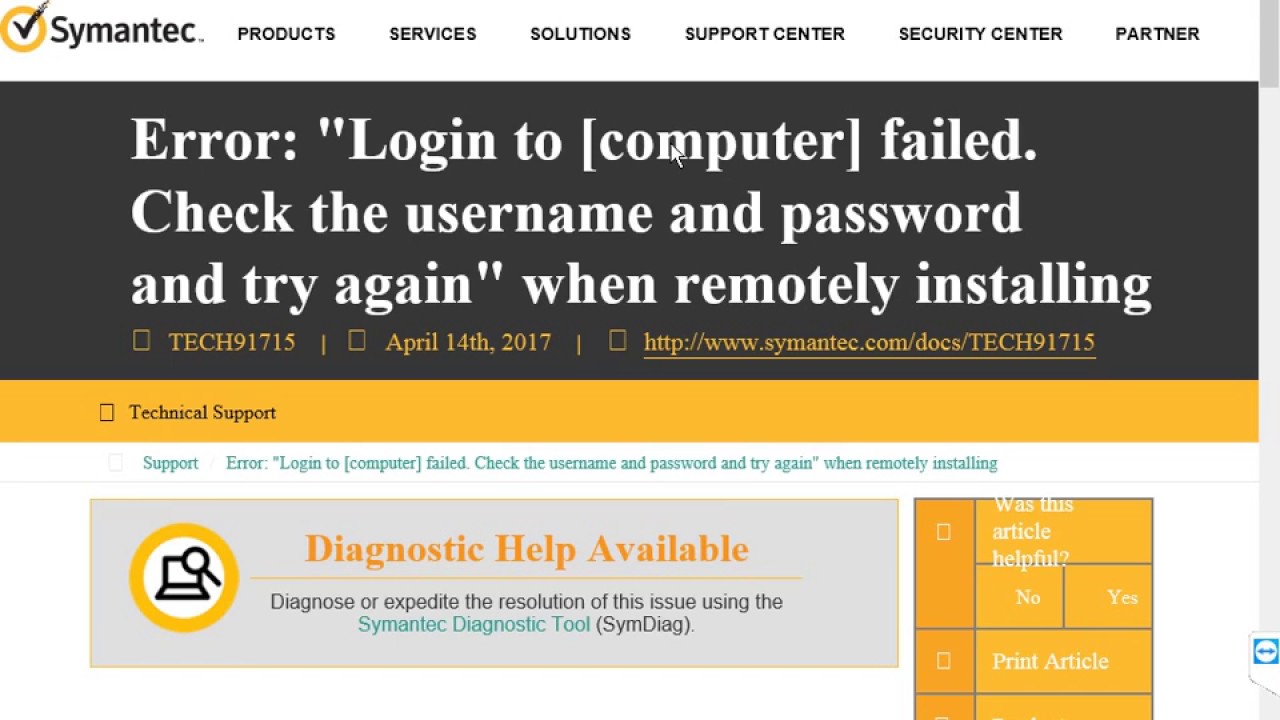 Symantec Antivirus Server client push installation - YouTube