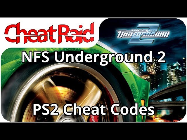 Need For Speed: Underground 2 Cheat Codes | PS2 - YouTube