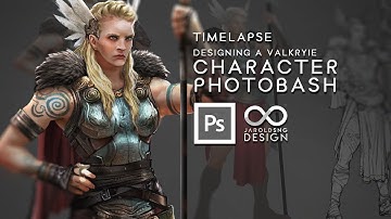 EP 13 - TIMELAPSE - Character Photobash - Valkryie Part 2