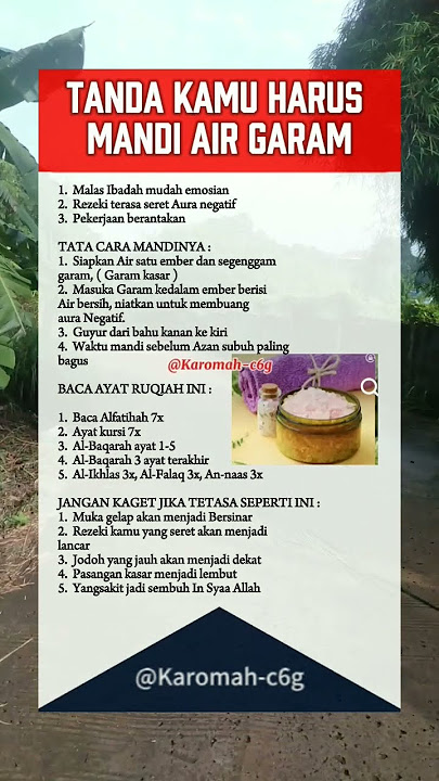 Tanda kamu harus mandi air garam #garam #dakwah #dakwahislam #faktaislam #motivasi #karomah #islam