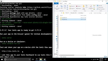Create Ionic 2 App using Tabs template