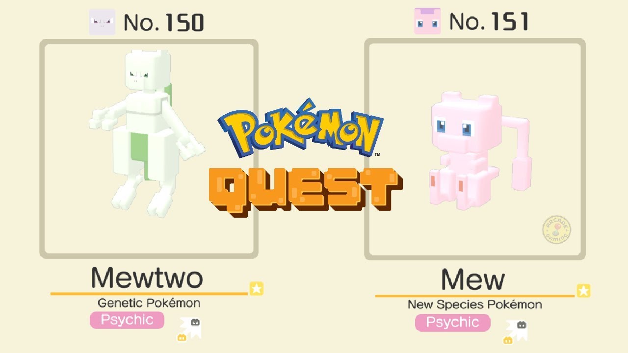 Mew& Mewtwo pokemon quest