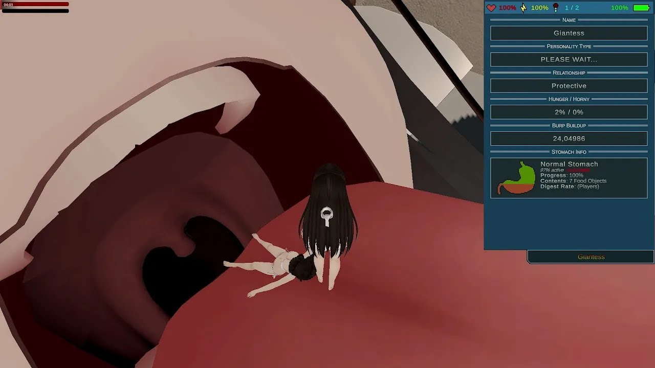 Feeding the giantess (3D Vore Game) - YouTube