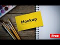 How to make business card mockup in Photoshop cc - Free business card mockup download