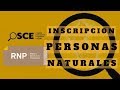 Inscripcion de Personas Naturales en el RNP