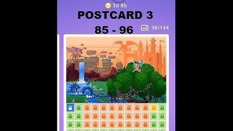 Nonogram Fantastic Voyage 3rd Postcard Level 85-96