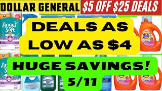 Dollar General 5 off 25 deals for 5/11 all digital deals as low as $4 opp by Mary's Deals & Steals 1,537 views 3 weeks ago 8 minutes, 45 seconds