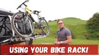 How to operate a genuine Volkswagen tailgate bike rack - Camper King, rentals, campervan hire guide