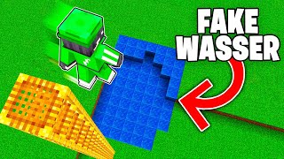 Ich PRANKE mit FAKE WASSER FALLE in Minecraft