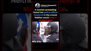 When a Protester Faced Off Against Her Police Officer Husband 👮‍♀️😂