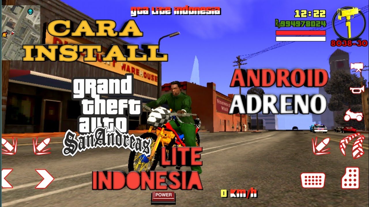 Cara Install GTA SA Lite Mod Indonesia!!! (Adreno) GTA SA