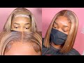 HOW TO MAKE A T-PART WIG LOOK NATURAL | HONEY BLONDE PRE HIGHLIGHTED WIG INSTALL | UNICE HAIR