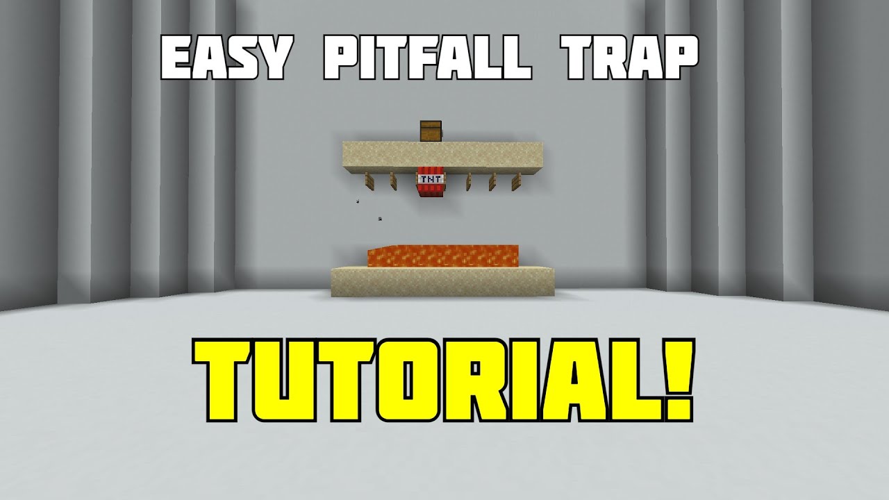 Minecraft 1.16 Simple Pitfall Trap Tutorial 