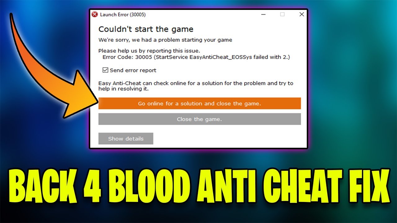 Back 4 Blood How To Fix Easy Anti Cheat Error Youtube