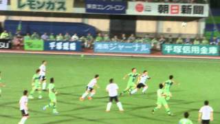 2014Ｊ2第30節：湘南ー松本、前半湘南CKからのチャンスも決めきれず（１）
