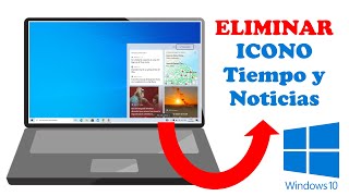 Como ELIMINAR el icono del TIEMPO y Noticias de la Barra Tareas Windows 10 screenshot 4