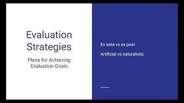 Lecture 6: Evaluate Artefact I