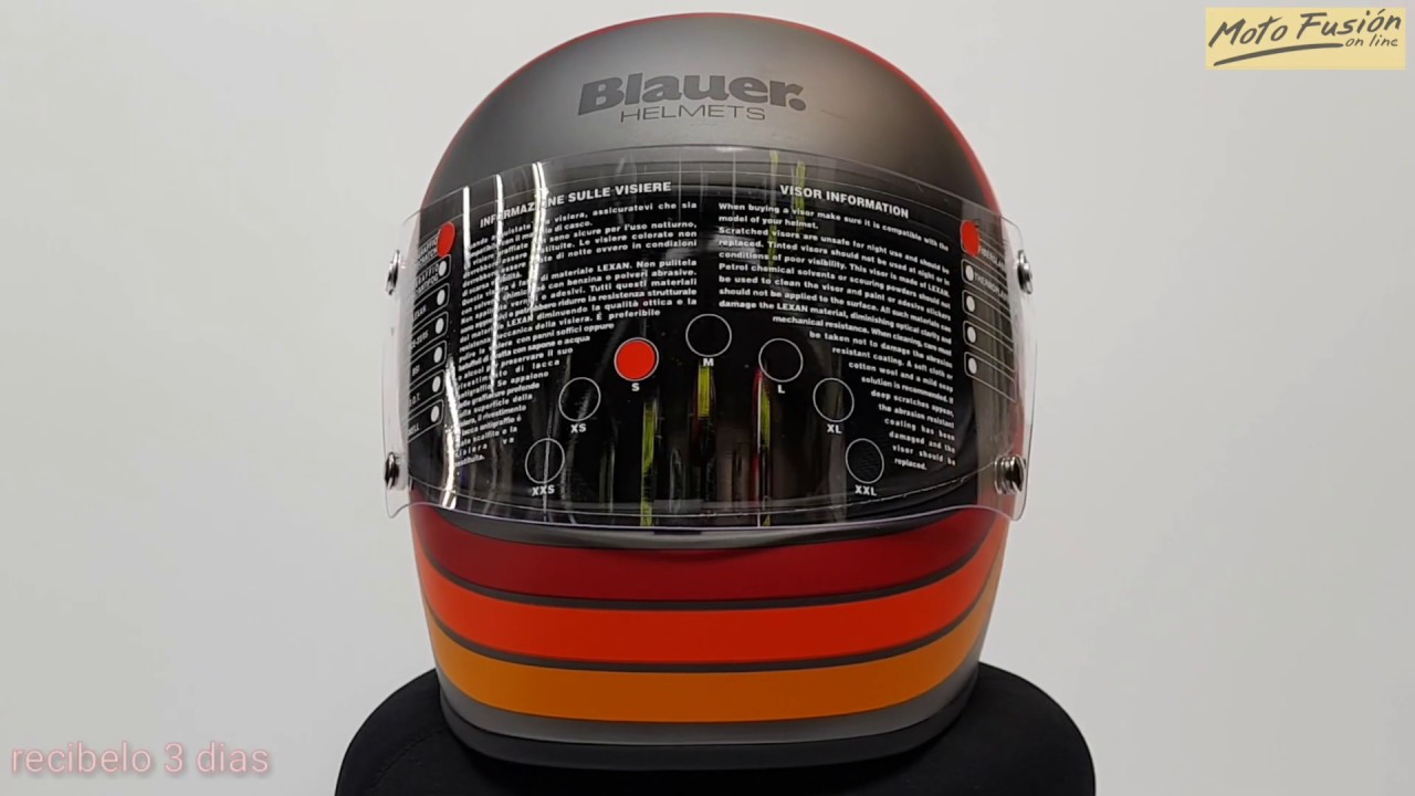 Casco vintage Blauer 80's - YouTube