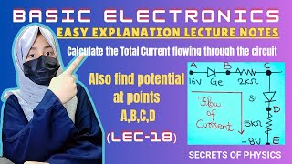 18. CIRCUIT PROBLEMS | SILICON DIODE PROBLEMS | BASIC ELECTRONICS | SECRETS OF PHYSICS | RABIA BABER