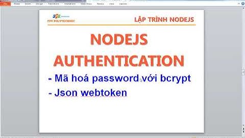nodejs web503 Nodejs reful API authentication AS P5