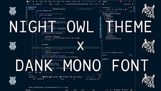 Visual Studo Code : Night Owl Theme + Dank Mono Font - YouTube