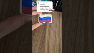 🇷🇺🇷🇺bayrak stickeri #art #diy #flag #tutorial #emoji #handmadeseller #sticker