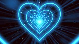 Heart Tunnel💙Heart Background | Neon Heart Background Video | Neon Tunnel Background Video [3 Hours]