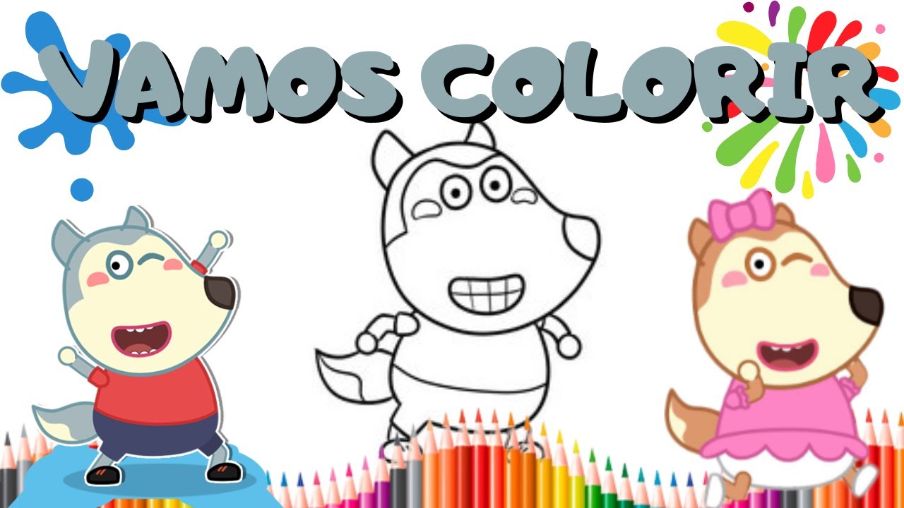 Vamos Colorir o Wolfoo, Pintar e Colorir