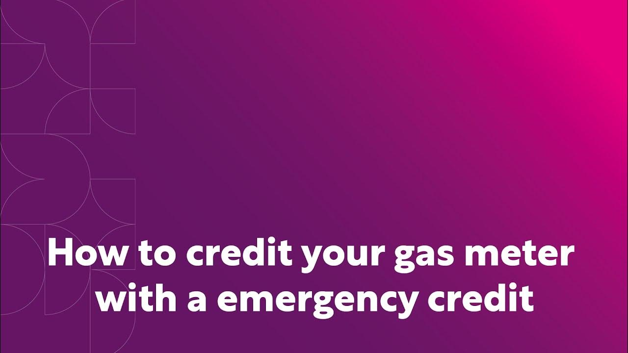 How to credit your gas meter with emergency credit YouTube