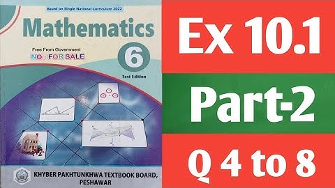 Exercise 10.1 Class 6th  Maths  new course 2023 Base on single National curriculum kpk and ptb p-2