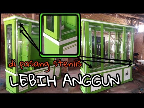  LEMARI  PAJANGAN KACA MINIMALIS MEMASANG STAINLESS  YouTube