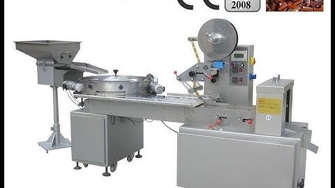 Automated horizontal lollipop packing machine with feeding system candy flow wrapping machinery