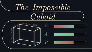No cuboid has an equal Volume, Surface Area and Perimeter. Here's why.