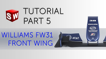 Formula 1 front wing (Williams FW-31) - SolidWorks tutorial #5