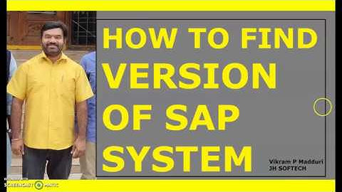 How to find SAP Version
