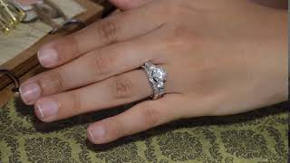 Round Channel Set Contour Anniversary Ring Wrap With Tapered Baguettes - TwoBirch TB-WRAP-0038-WG-I