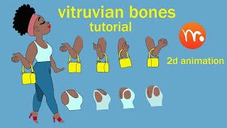 Create a simple rig using Vitruvian bone in Moho animation software